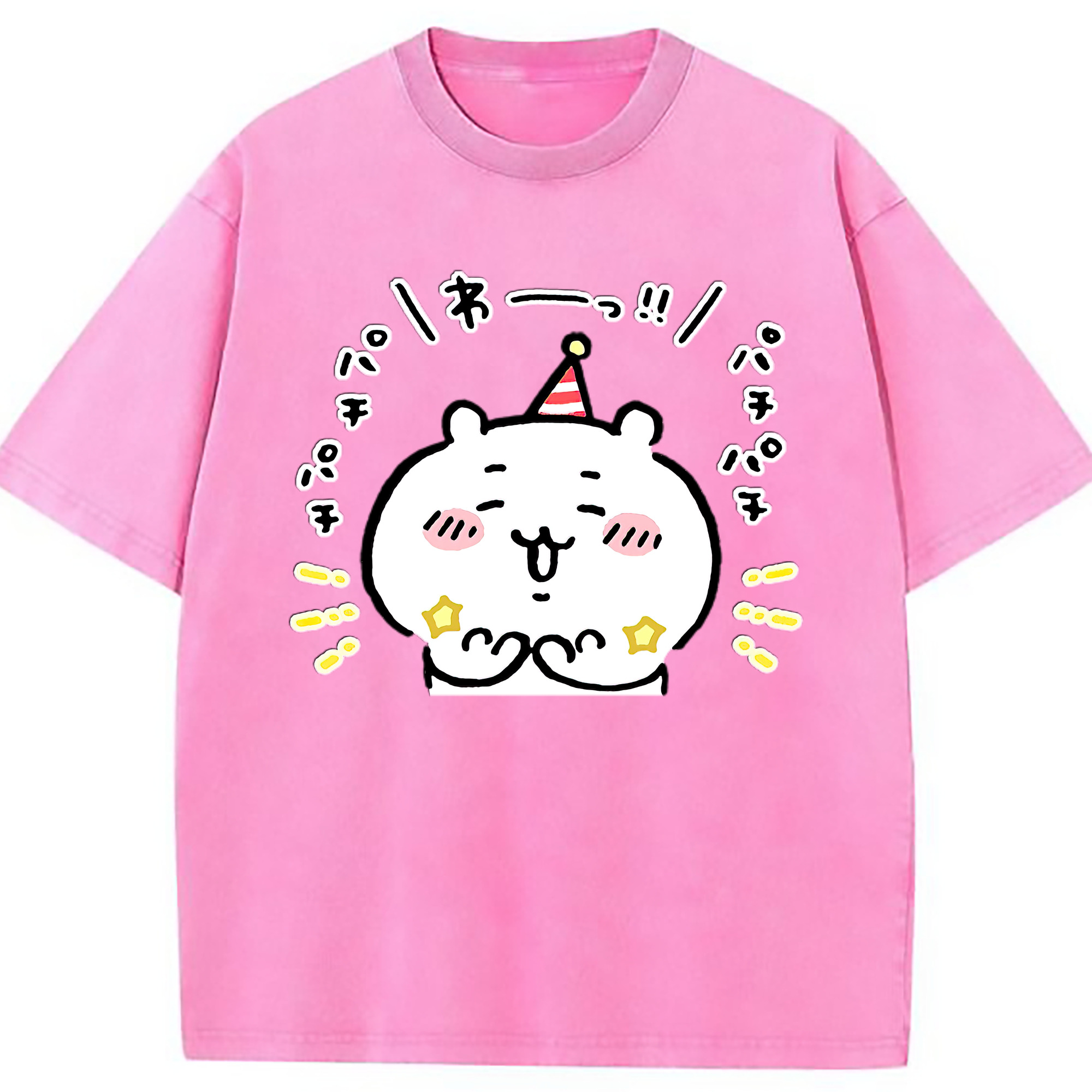 （画像用） ちいかわ ちいかわ Chii-kawa chiikawa 綿100% ヴィンテージ風 半袖Tシャツ（フロントプリント）